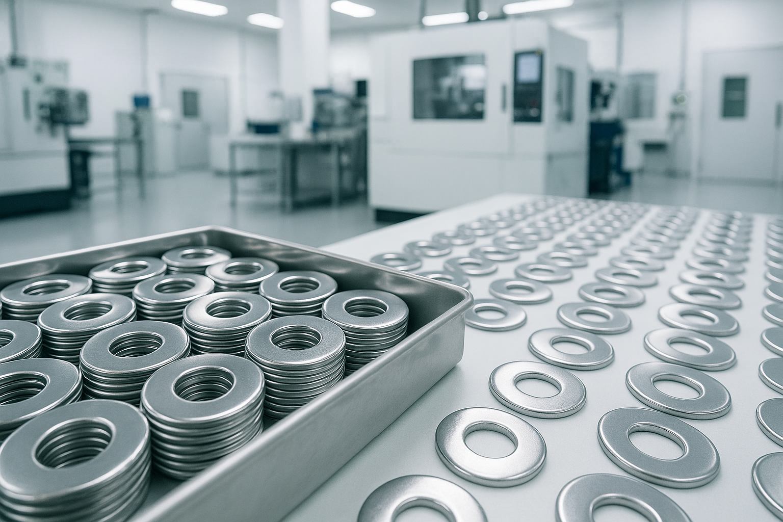 Quality inspection of stainless steel washers